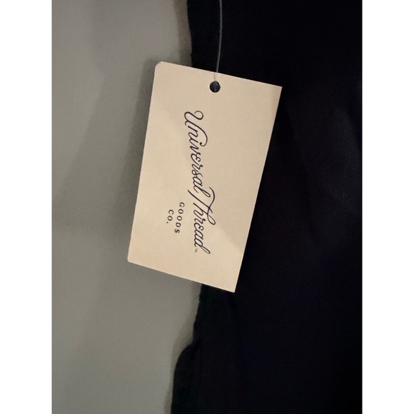 Universal Thread Womens Button Front Mini Dress Black Smocked Back Size M NWT - Picture 2 of 4